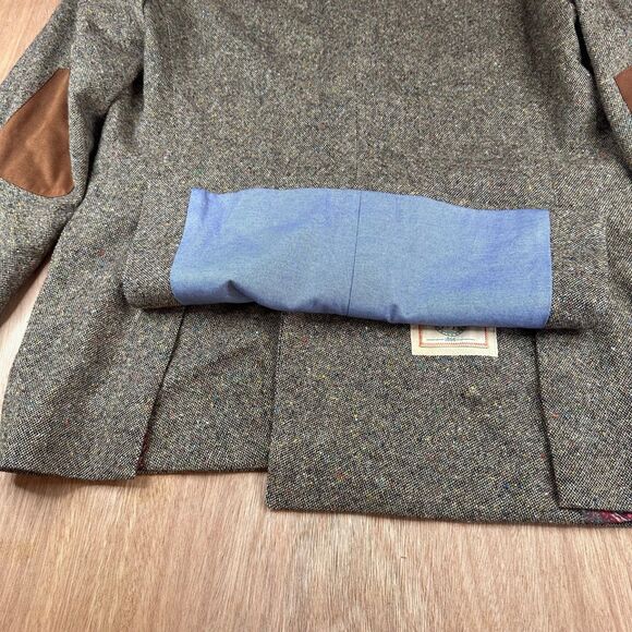 Magee 1866 Tweed Blazer Jacket Elbow Patches Wool Ireland Mens L - Picture 6 of 6